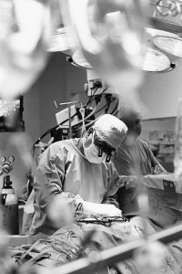 Surgeon Operating on a Patient