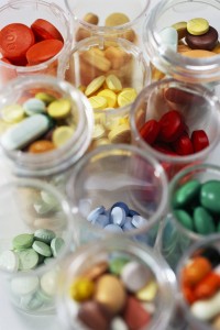 Variety of Medicine in Pill Bottles