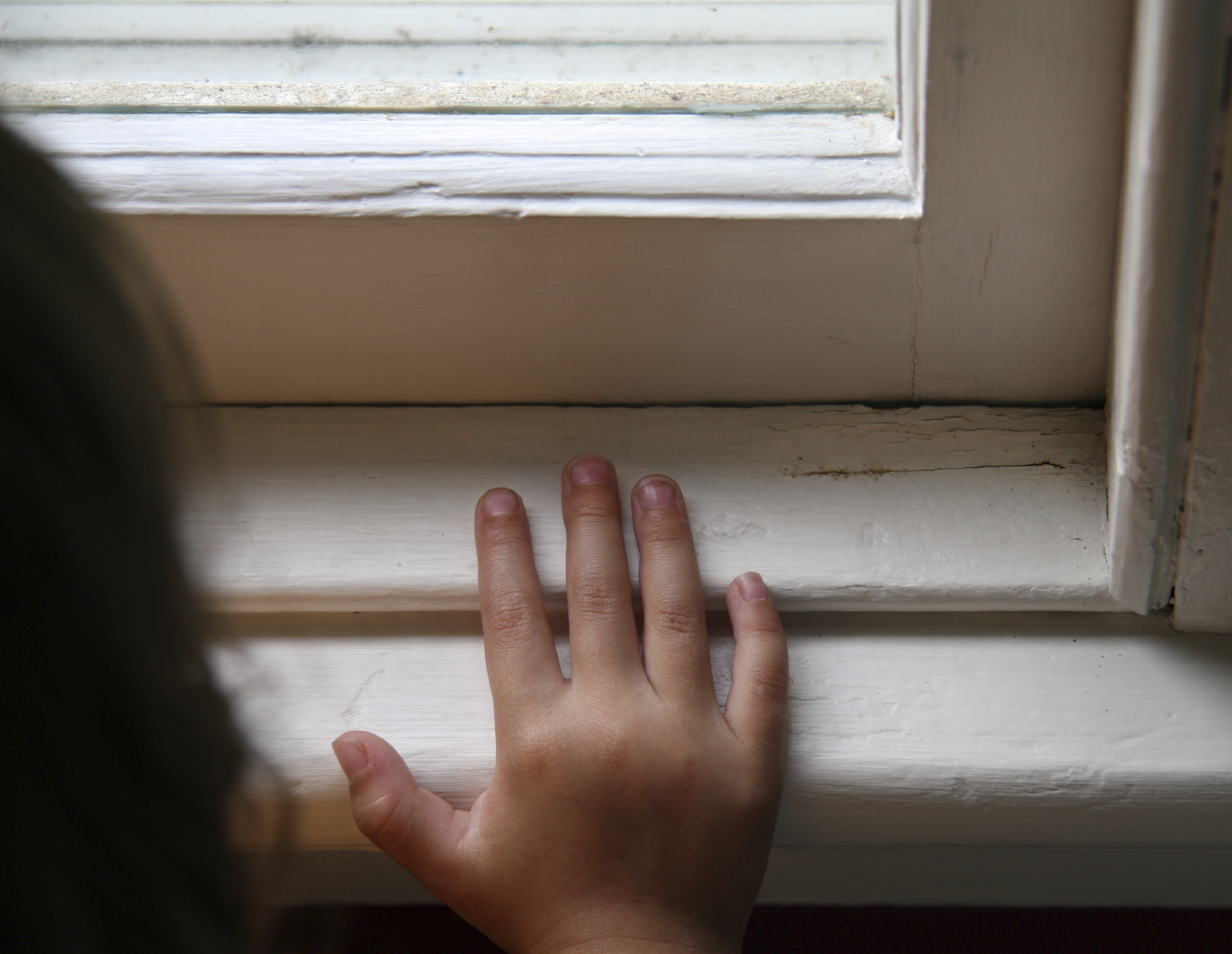 Window Sill with Hands