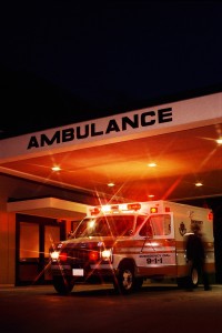 Ambulance at Emergency Entrance